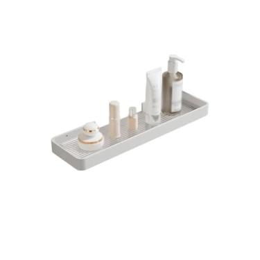 Imagem de Suporte de escova de dentes acrílico suporte de escova de dentes de banheiro suporte de pasta de dente branco rack de armazenamento de parede fácil de instalar sem perfuração rack de armazenamento de