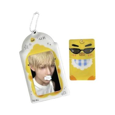 Imagem de Chaveiro Porta-Cards De Ídolos K-Pop De Animais Fofos Para Cartões De 