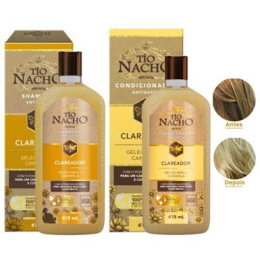 Imagem de Kit Shampoo Clareador 415ml + Condicionador Clareador 415ml Tio Nacho