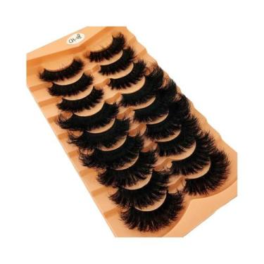 Imagem de Cílios Postiços De Visón Artificial Mistos, 9 Pares, Longa Duração, Vo