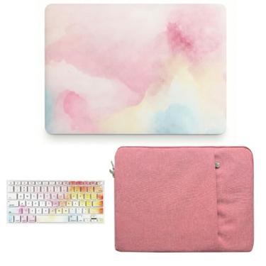 Imagem de KECC Capa rígida de plástico compatível com MacBook Pro de 13 polegadas 2020-2025, 2016-2019 versão M2 M1 A2338 A2289 A2251 A2159 A1989 A1706 A1708 capa rígida de plástico + capa de teclado + manga