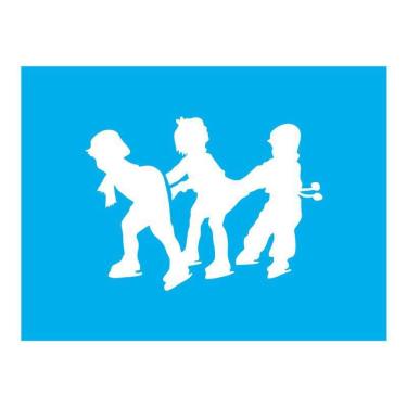 Imagem de Stencil Tamako Crianças Patins - 15X20Cm - Ref 8781