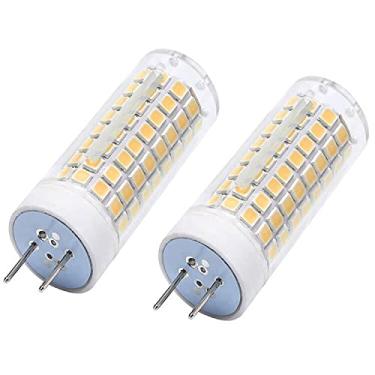 Imagem de Lâmpada LED G8/GY8.6 regulável 10W cerâmica equivalente a lâmpada de halogêneo 75W-100W, base bi-pin T4 JCD tipo G8, AC 120V branco quente 3000K para luz sob armário, iluminação de cozinha embaixo do