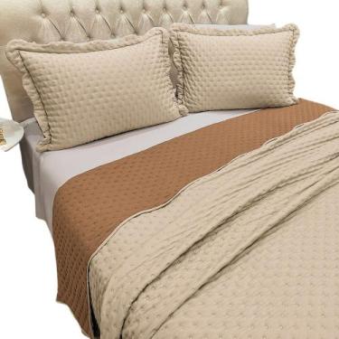 Imagem de Cobre Leito Solteiro Vitoria Dupla face 2pç 100% Poliéster - Damasc - 