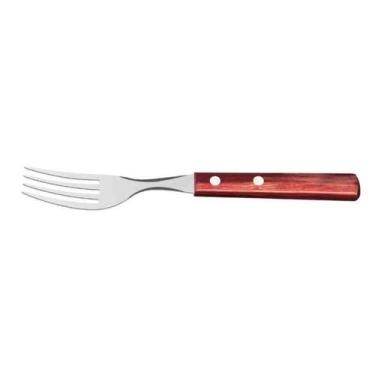 Imagem de Garfo Mesa Aço Inox e Cabo Madeira Polywood Vermelho Tramontina