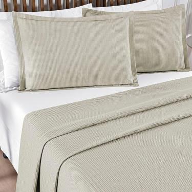 Imagem de Kit Cobre Leito Colcha Sorento Casal 3 Peças Piquet 100% Algodão Premium - Fendi