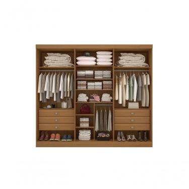 Imagem de Roupeiro 6 Portas 6 Gavetas Sem Pés Da Vinci Plus - D' Doro Cinamomo-off White