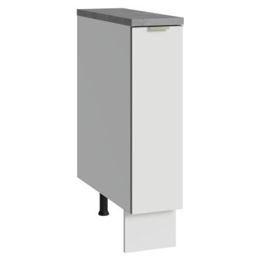 Imagem de Balcão Porta-Temperos 20cm 1 Porta (Com Tampo) Branco Veludo Lux Madesa