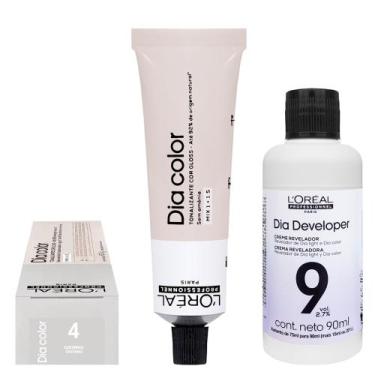 Imagem de Loreal Tonalizante Dia Color 4 Castanho 60g Rev. 9 vol. - Loreal Profe