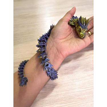 Imagem de Dragao de Brinquedo Flexivel 3D Articulado Fidget Toy Geek - FLEX3D