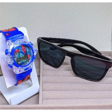 Imagem de Kit Relógio Digital Pisca luz Colorido Toca Música Meninos/Meninas Per