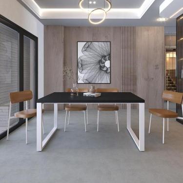 Imagem de Mesa de Jantar Queens 160cm Est.Branca - Metalig