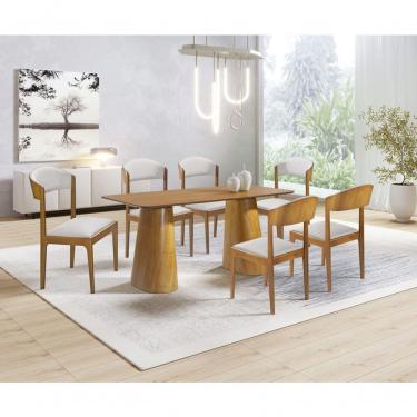 Imagem de Sala De Jantar 6 Cadeiras 1,80x0,90m Brindisi Art Salas