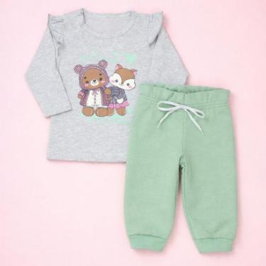 Imagem de Conjunto Bebê Menina Inverno Babadinhos Delicado Cor:verdeTamanho:M - 