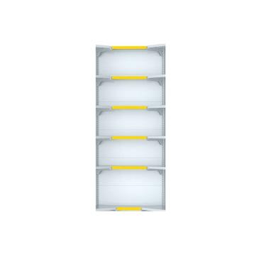 Imagem de Kit 6 Bandejas Canto 202 FIT Farmacia 30/25 Branco Pe Amarel