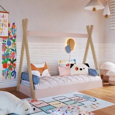 Imagem de Cama Infantil Cabana Solteiro com Colchão - Completa Móveis
