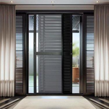 Imagem de Porta Balcão de Aluminio 210x150cm 3 Folhas Moveis - CRV