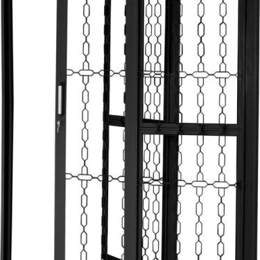 Imagem de Porta de Correr de Aço 215x160cm Pantografica Grade Elo Ideal Crv Esqu