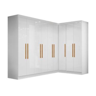 Imagem de Guarda-roupa Modulado de Canto 9 Portas e 2 Gavetas Paris - Maxel