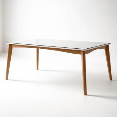 Imagem de Mesa de Jantar para 6 Lugares 160cmx90cm Monalisa em Madeira Maciça - 