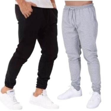 Imagem de KIT 2 Calça Moletom Jogger Bella Fiore Flanelado Inverno Moda Casual Masculina-Masculino