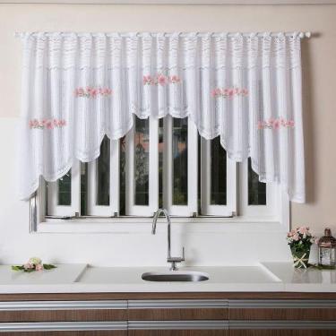 Imagem de Cortina para Cozinha de Renda Cascata 3,00 x 1,00 - Interlar, FLORAL A