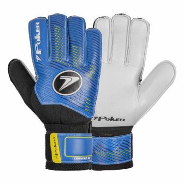 Imagem de Luva De Goleiro Training Futebol De Campo Neo Adulto Poker, Azul, 8 AN