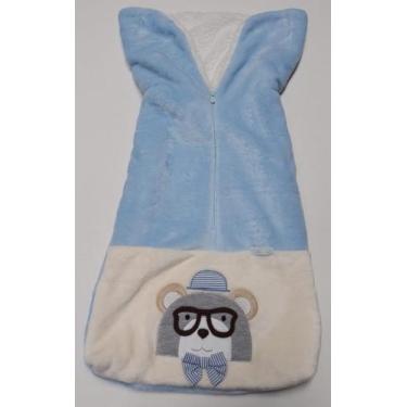 Imagem de Saco de Dormir Bebê Luxo Duplo Pelo Fleece Neutro Lessa Kids, Azul beb
