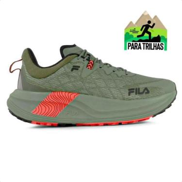 Imagem de Tênis Fila Racer Skytrail Masculino, Verde, Coral, 39