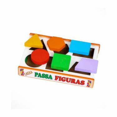 Imagem de Caixa Passa Figuras Brinquedo Educativo Pedagógico em MDF - TRALALA
