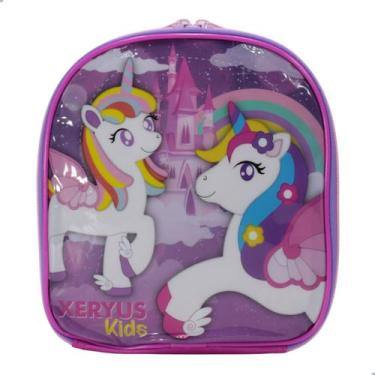 Imagem de Lancheira Menina Xeryus Kids 13664 Unicórnio Rosa e Roxo, So, Sortido,