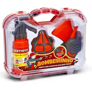 Imagem de Kit Bombeiro Infantil 4 Peças Com Extintor Walk Talk E Ferramentas Par