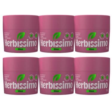 Imagem de Kit 6 Desodorante Herbíssimo Creme Hibisco 55g - Dana