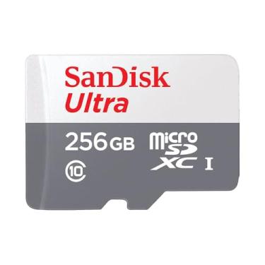 Imagem de Cartão de Memória SanDisk Micro SD 256GB UHS-I Classe 10 com Adaptador - SDSQUNR-256G-GN6TA