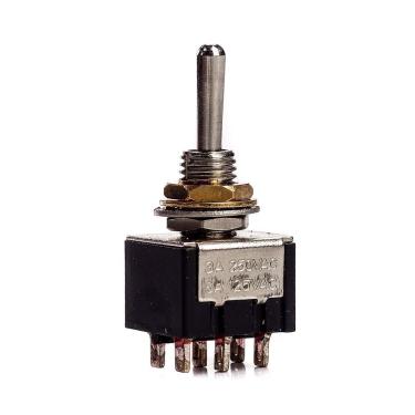 Imagem de Chave Seletora Mini 2 Posições Toggle M203-GD 6 Polos ON-OFF-ON para Guitarra Dourada Spirit