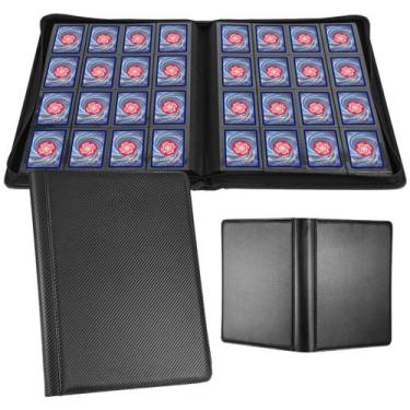 Imagem de Álbum para Cartas WisOffice com 1024 Bolsos e Capa de PU Preta
