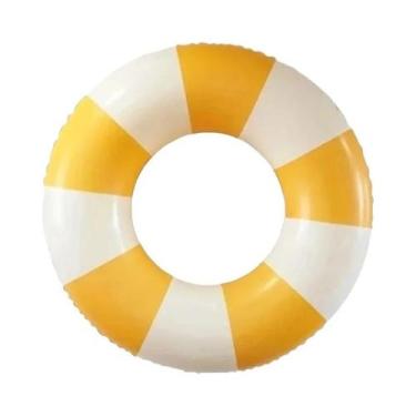 Imagem de Boia Inflável Vintage Listrada De PVC Para Adultos - Perfeita Para Fes