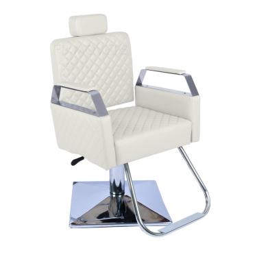 Imagem de Cadeira de cabeleireiro bella, maquiagem, design de sobrancelha, móveis para salão, fortebello móveis - cor: branco facto