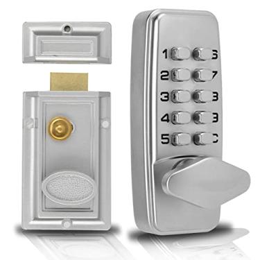 Imagem de Bloqueio de código digital, fechadura de segurança de 2 a 4 dígitos de liga de zinco impermeável para ambientes internos e externos
