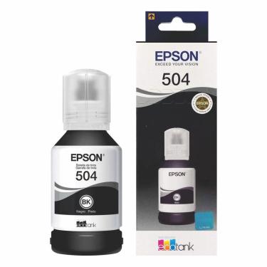 Imagem de Garrafa Tinta Epson L4150 L4160 L6161 Refil T504 Preto