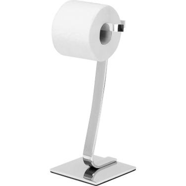 Imagem de Porta Papel Higiênico De Chão Single Cromado E Maciço