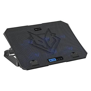 Imagem de C3Tech Base para Notebook Gamer NBC-70BK ate 15,6" Preto Com 5 opções de inclinação 6 ventiladores Painel digital para controle iluminação em LED