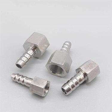 Imagem de 6mm 10mm 12mm Mangueira Barb Tail 1/4quot;?Adaptador de convers?o reto de a?o rosca f¨ºmea BSP de 1/2" de polegada, conex?o, brab de 1/8", 8mm