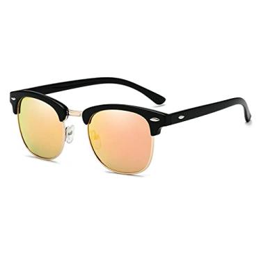 Imagem de Óculos de sol polarizados de meia armação masculinos femininos óculos de sol design semi sem aro clássico masculino óculos de sol oculos de sol uv400, laranja preto, outros