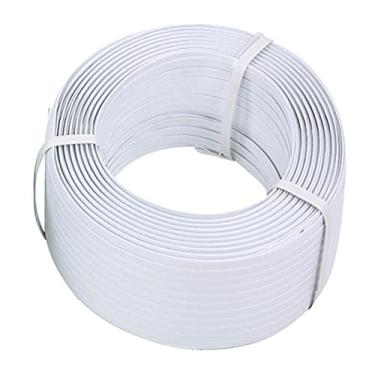 Imagem de Pacote de cintas de polipropileno branco de 600 m, rolo de cintas de corda trançada resistente para uso geral com correias de uma extremidade 60 kg 15 mm de largura 1,7 mm de espessura