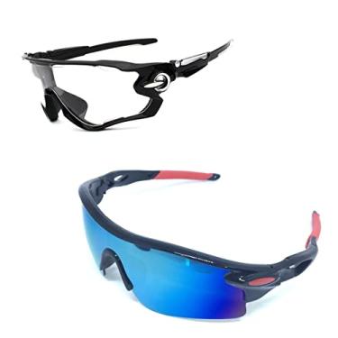 Imagem de Kit 2 Óculos De Sol Esportivo Masculino Feminino + Noturno
