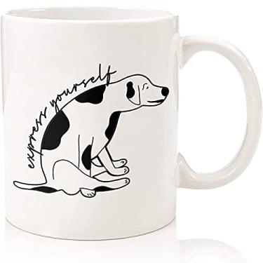 Imagem de MargoDream Presente de medicina veterinária apreciação engraçada caneca veterinária expresso você mesmo cachorro xícara de café veterinário presente para homens para mulher branco 325 ml