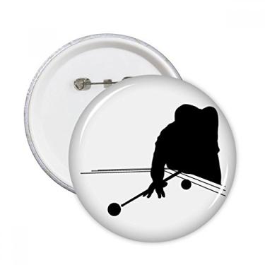 Imagem de Bilhares Esportivos Educação Física Pinos Redondos Emblema Botão Decoração Acessório 5 peças