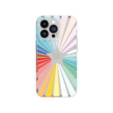 Imagem de Tech21 Evo Art Rainbow Sunburst para iPhone 13 Pro – Capa protetora para celular com arte exclusiva e proteção de 3,6 m de várias quedas