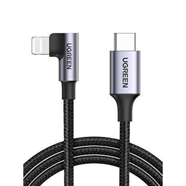 Imagem de UGREEN Cabo Lightning de certificação MFi - Cabo USB C de 90 graus para Lightning 6FT Compatível com iPhone 14/14 Pro/14 Pro Max, iPhone 13/12/11/X/XR/XS/8 Series, iPad, AirPods Pro